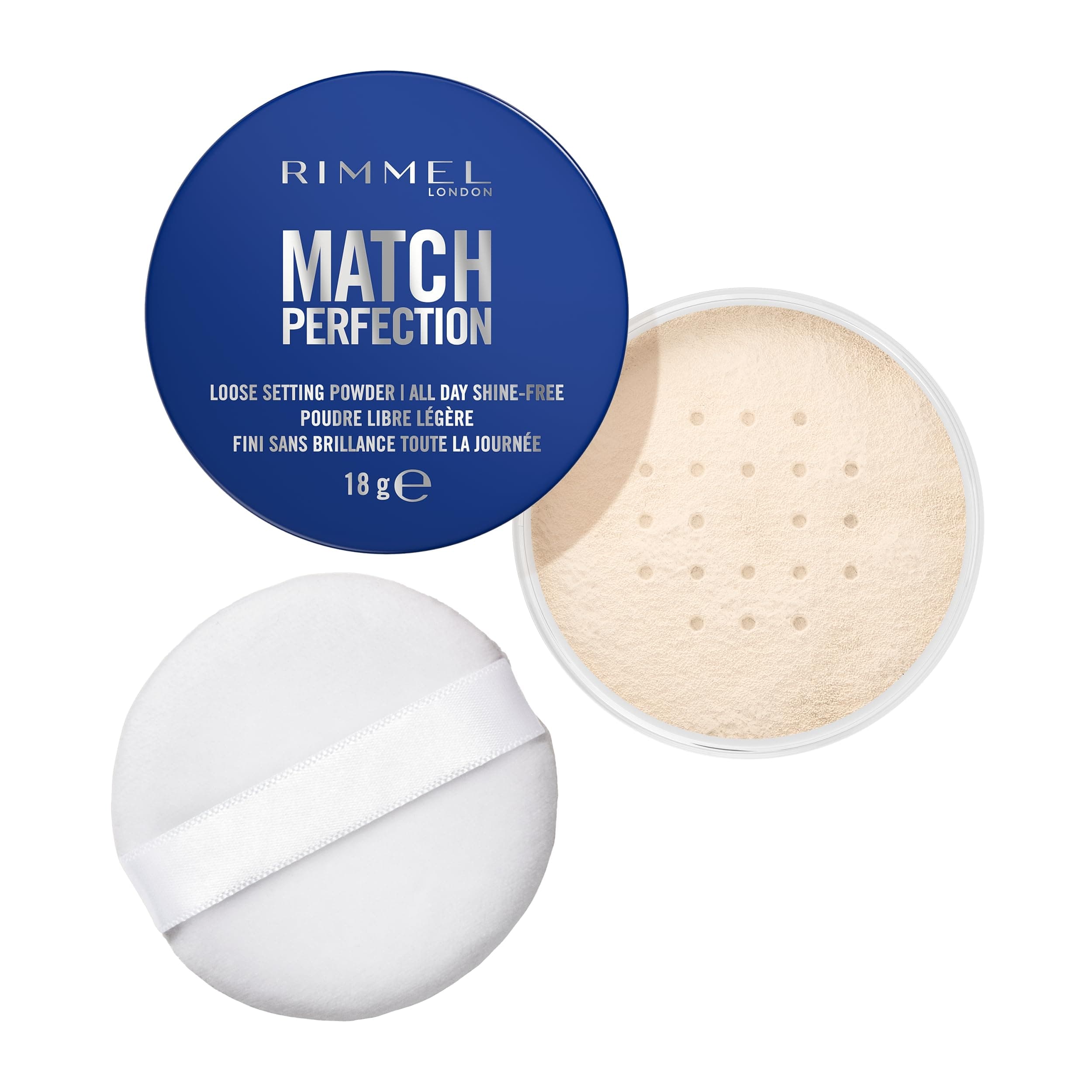 Rimmel London Match Perfection Poudre de fixation libre, Formule légère, Fini Mat, Maquillage Vegan,18 g, 001, Translucent - Image 10