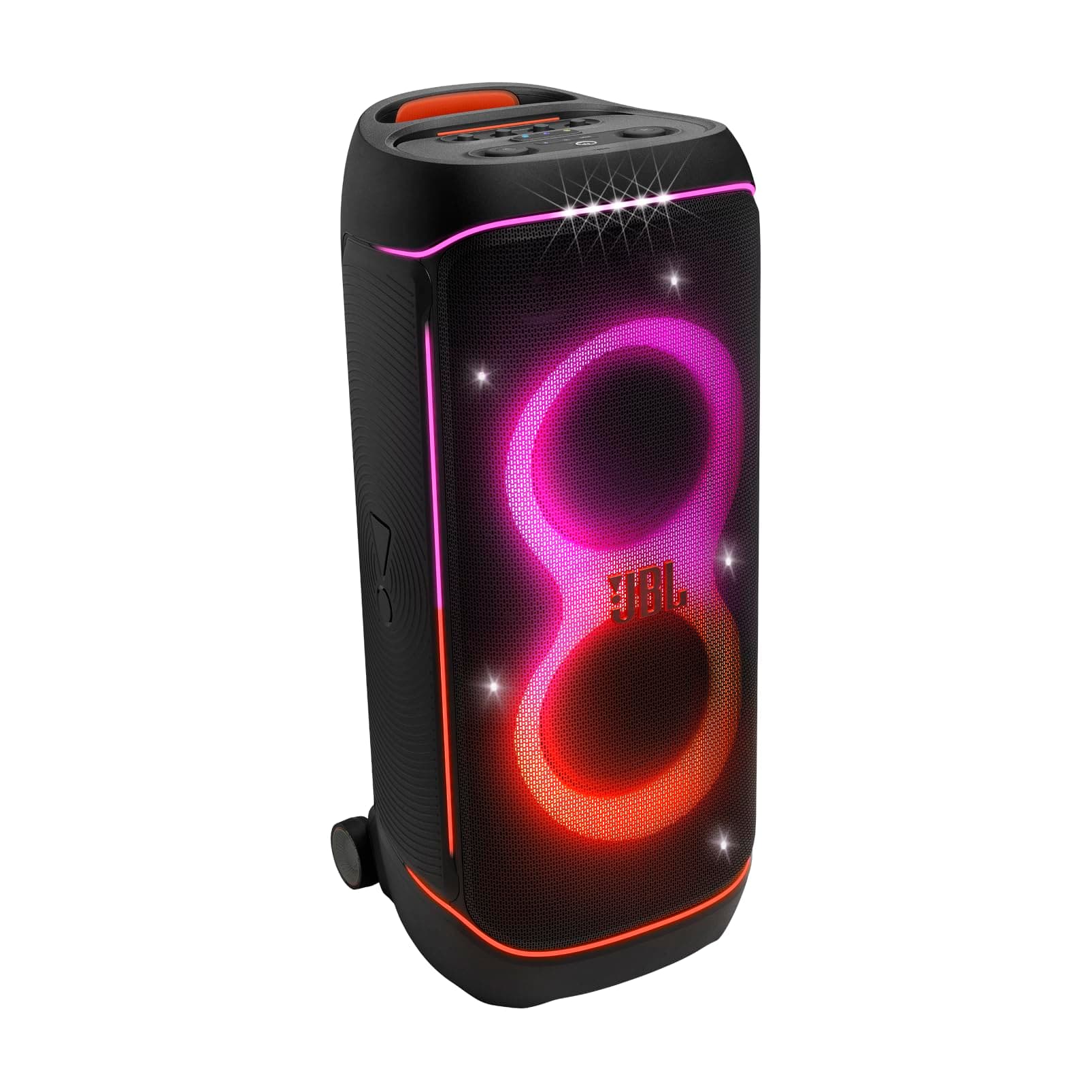 JBL PartyBox 720, Enceinte de fête Bluetooth sans Fil avec lumière d'ambiance Dynamique, 15 Heures d’autonomie, étanchéité IPX4, JBL Pro Sound et Connexion Multi-Enceintes Auracast, Noire