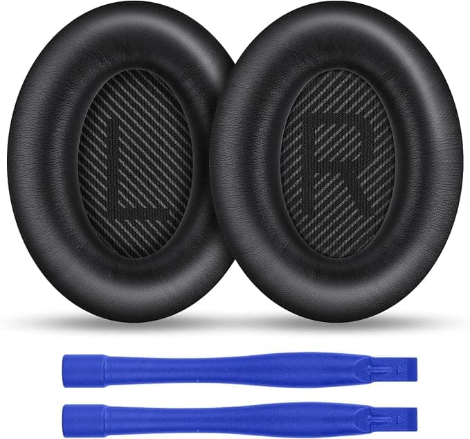 Ainiv Replacement Ear Pads for Bose Headphones, Replacement Earpiece Compatible with Bose QuietComfort 35 (QC35) and Quiet Comfort 35 II (QC35 II) Over-Ear Headphones (Black) - Image 1