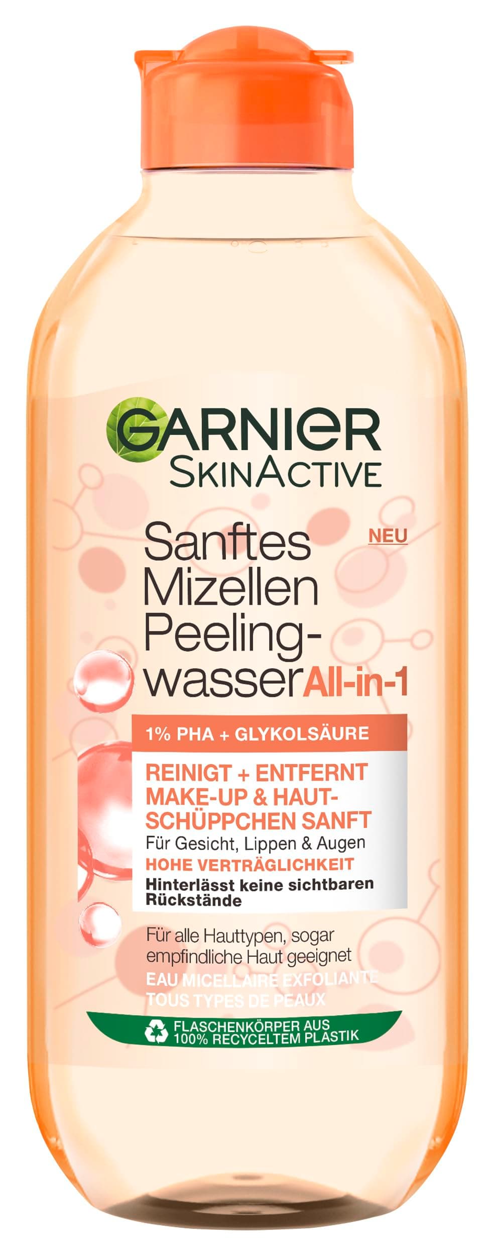 Garnier SkinActive Gentle Exfoliating Water 400 ml - Removes Makeups and Dead Skin