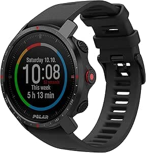 Polar Grit X Pro – Military Resistance, Sapphire Glass, Heart Rate Wrist Watch, Long Battery Life, Navigation – Ideal for Outdoor Sports, Trail, Hiking