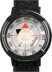 Suunto Compass M-9 NH, Northern Hemisphere, with Velcro Wristband, SS004403001, Black