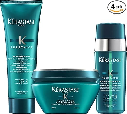 KÉRASTASE - Therapist Resistance Routine for Coloured Hair - Repairs & Strengthens - FIBRA-KAP™ Technology & Resurrection Sap
