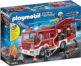 9464 Fire department van - City Action - with two characters and a vehicle that includes a working water cannon, light and sound module - City & Crafts - From 4 years old