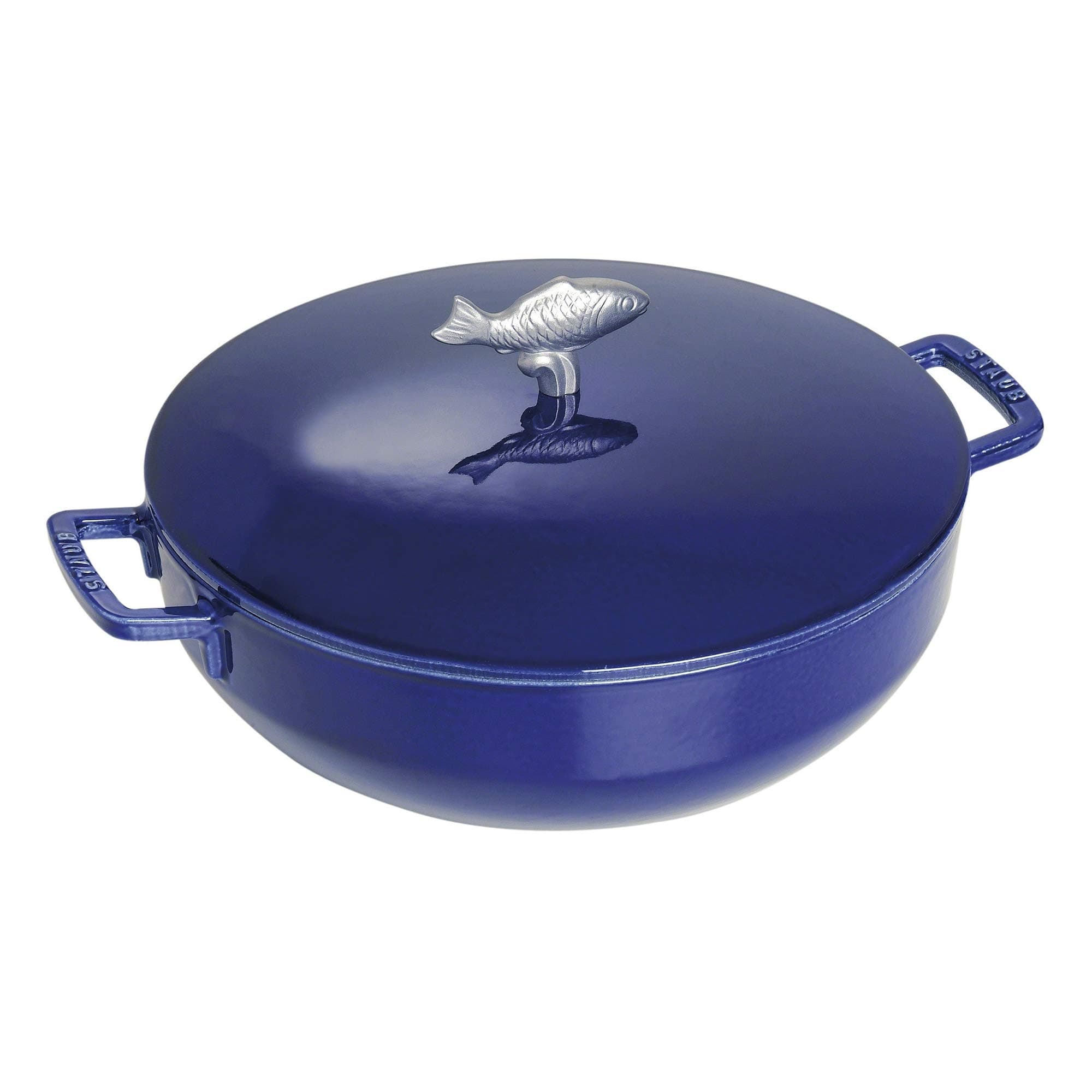 STAUB Cast Iron Casserole "du Pêcheur", Ø 28 cm, 4.65 L, Intense Blue - Image 1