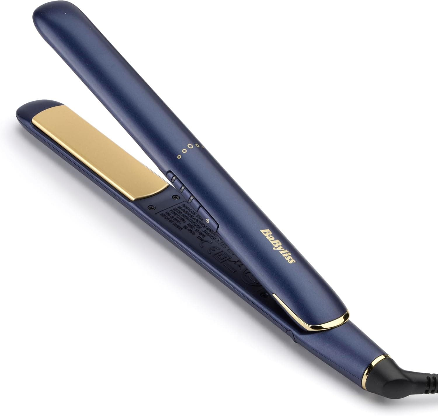 BaByliss Lisseur Cheveux Midnight Luxe - Plaques flottantes en Titane-Céramique, Chauffe rapide en 30 Secondes, 3 réglages de température jusqu'à 235°C, Utilisation universelle, 2516PE