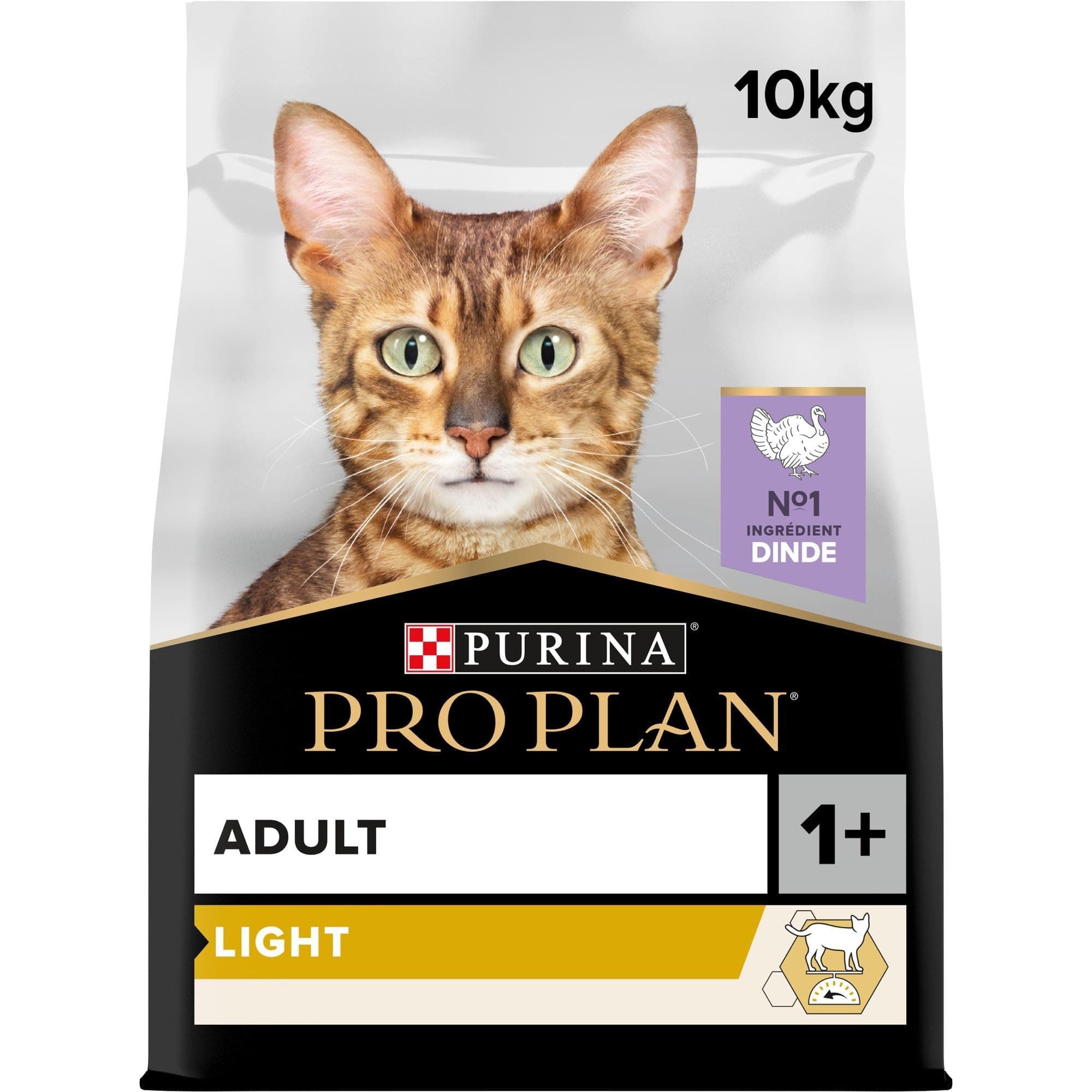 PURINA PRO PLAN | Light | Adult cat overweight and/or overweight | Low fat kibble to aid weight loss | Turkey | Bag | 10 kg - Image 2