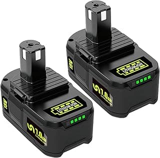 Ryobi 2X 18V 7Ah Batterie Compatible pour Ryobi ONEPLUS RB18L50 RB18L40 RB18L25 RB18L20 RB18L15 RB1850X RB1840XG RB1840X RB1825C RB1820C Coupe Bordure Souffleur Tondeuse