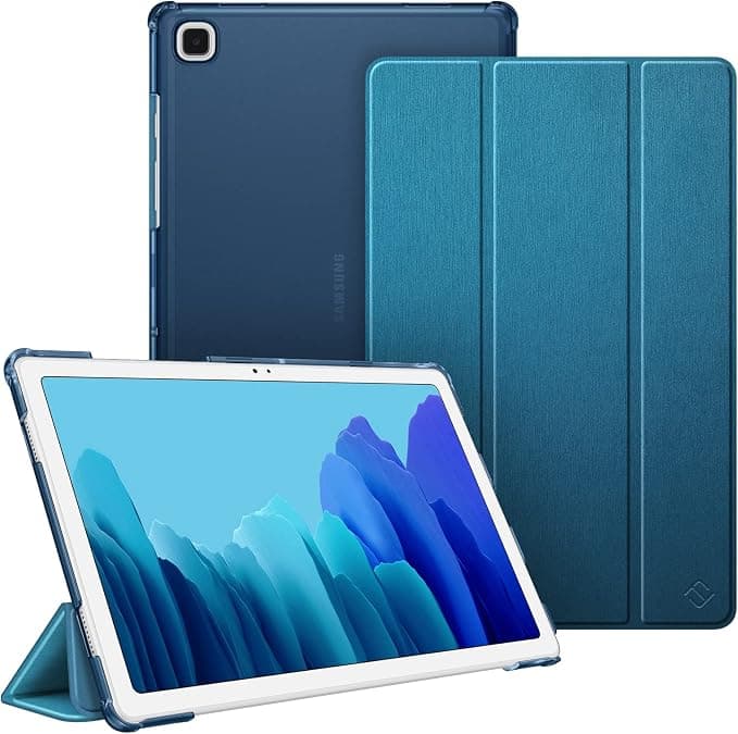FINTIE Case for Samsung Galaxy Tab A7 10.4 Inch 2020/2022, Transparent Protective Cover Case Slim and Lightweight Auto Sleep/Wake Function, Blue - Image 1