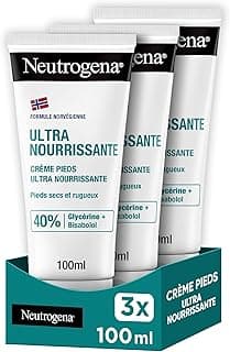 Neutrogena Neutrogena – Crème Pieds Ultra Nourrissante Formule Norvégienne (lot de 3 tubes de 100 ml) – Crème hydratante 24 h pour pieds secs et abîmés – Crème pour les pieds à la glycérine et bisabolol