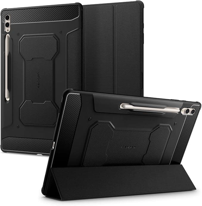 Samsung Spigen Rugged Armor Pro Case Compatible with Samsung Galaxy Tab S10 Ultra (2024) / Galaxy Tab S9 Ultra (2023) / Galaxy Tab S8 Ultra (2022) 14.6 Inch - Black