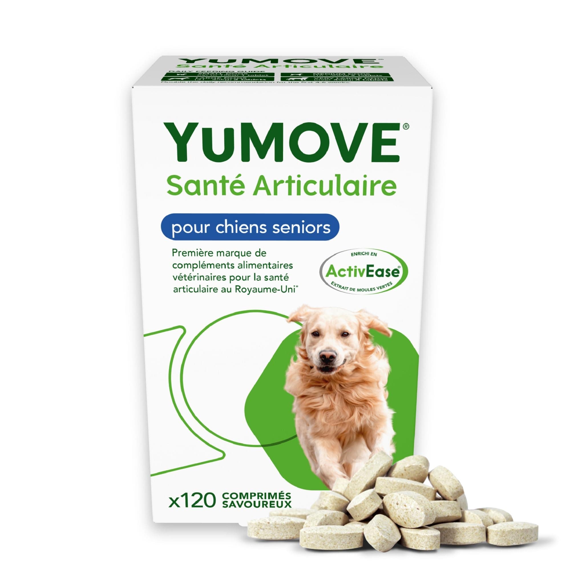 YuMove YuMOVE Osteoarthritis Dog - Joint Supplement for Senior Dogs - 120 High Concentration Tablets - With Green Mussels, Glucosamine and Chondroitin for Joints and Mobility