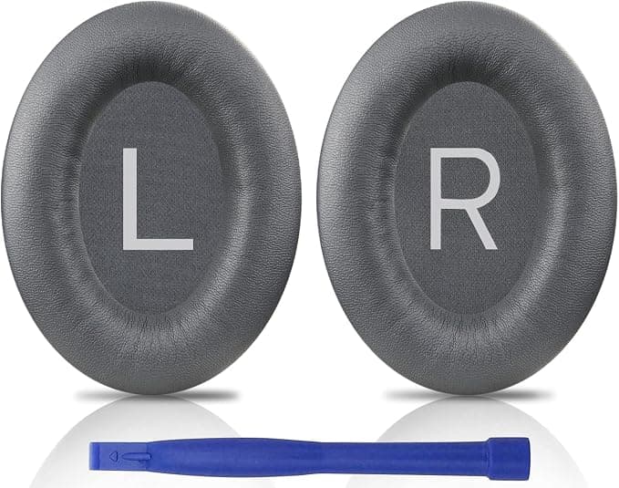 SOULWIT Protein Leather Foam Cushion Pads for Bose QuietComfort 45 (QC45)/QuietComfort SE (QC SE) /New Quiet Comfort Wireless Headphones Supra-Ear, Sound Insulation Shape Foam - Image 1