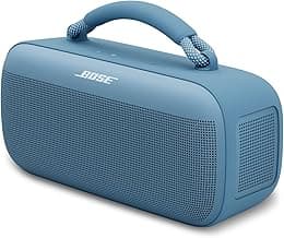 Bose Soundlink Max, Grosse enceinte Bluetooth étanche, Enceinte puissante rechargeable avec jusqu’à 20 heures d’autonomie, USB-C, Enceinte avec entrée auxiliaire 3,5 mm intégrée, Bleu Crépuscule