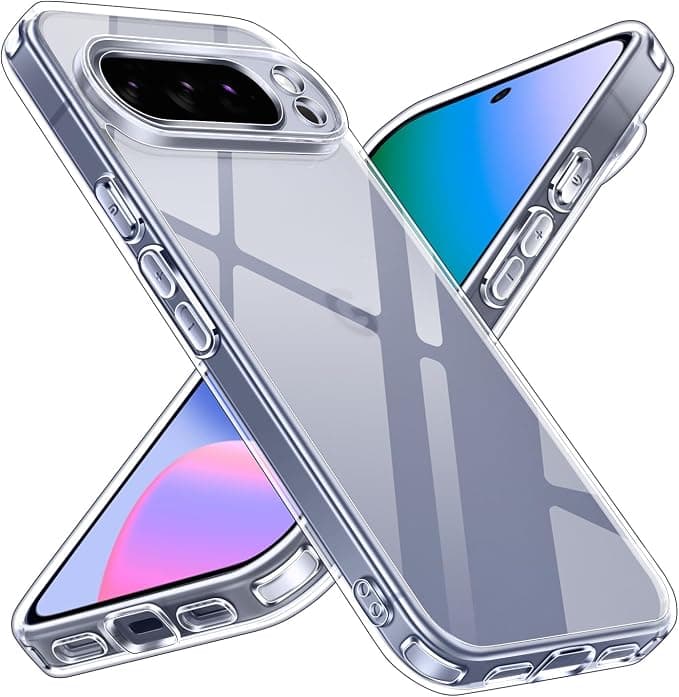 ivoler Anti-yellowing HD Clear Case for Google Pixel 10 Pro XL, [Military Protection] Slim Transparent Shockproof Silicone Protective Case, Hard PC Bumper Cover - Image 1