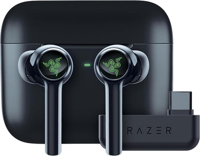 Razer Hammerhead Pro HyperSpeed Wireless Gaming Earphones with Razer Chroma RGB (Wireless HyperSpeed, Active Noise Reduction, Chroma RGB, Bluetooth 5.3) Black - Image 1