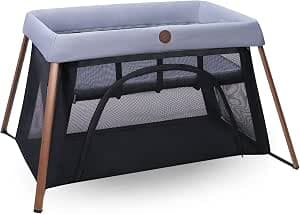 Maxi-COSI Iris2 Baby Umbrella Bed with Mattress 2 in 1, 0-3 Years, 0-15 kg, Baby Travel Crib, 2 Sleeping Levels, Side Access Window, Foldable & Lightweight, Expandable Mattress, Essential Grey