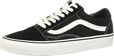 Vans Unisex Adult Old Skool Sneaker, Black/White, 3.5 UK