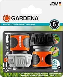 Gardena GARDENA Jeu de Connecteur de Tuyau 19 mm (3/4 Pouces) (18275-2012)