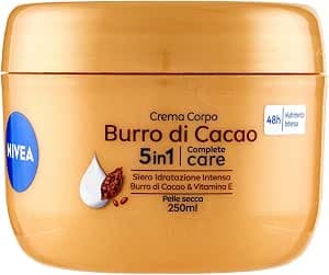 NIVEA Cocoa Butter Body Cream 250ml, 48-Hour Moisturizing Cream, Moisturizing Cream for Dry Skin, Enriched with Intensely Moisturizing Serum, Cocoa Butter & Vitamin E
