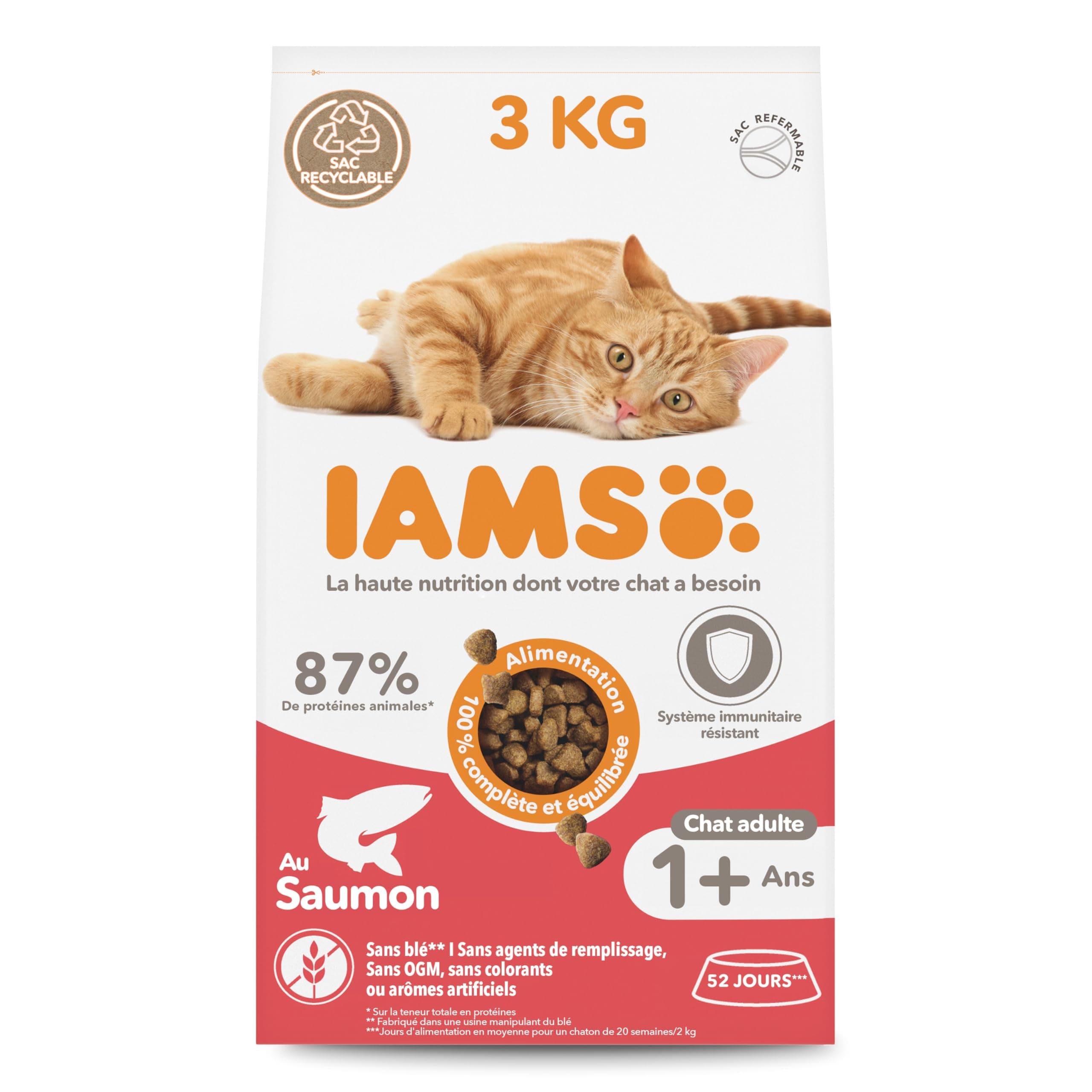 Iams IAMS Salmon Dry Food for Adult Cats 3 kg