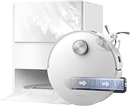 DREAME dreame Aqua10 Ultra Track Complete, Lavage 45 °C, Obstacles 6 cm, Nettoyage Auto de la Serpillière, Aspiration 25 000 Pa, Démêlage 100%, Évite +240 Objets, Vidage Auto, Commande Vocale Directe