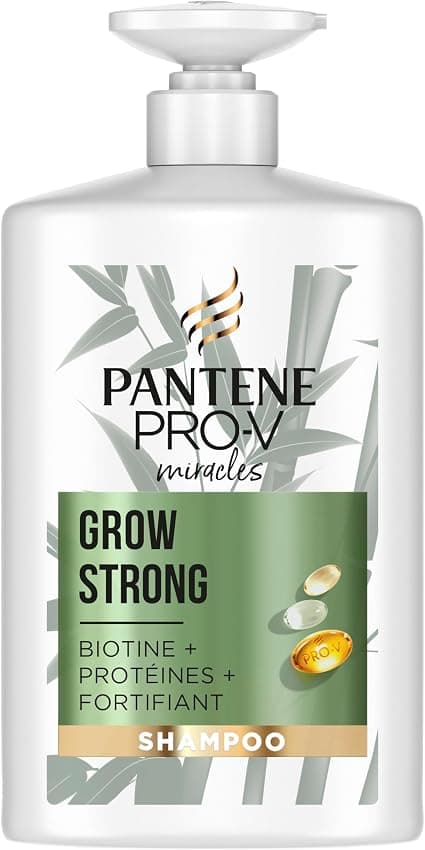 Pantene Biotin and Bamboo Shampoo, Grow Strong, Helps Reduce Hair Loss, 1000 ml