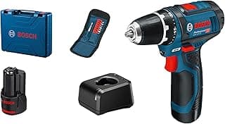 Bosch Professional 12V System perceuse-visseuse sans-fil GSR 12V-15 (avec 2 batteries 2,0 Ah, chargeur GAL 12V-20, set d’accessoires 10 pièces, coffret de transport)