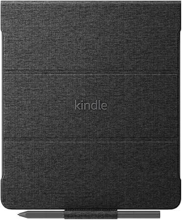 Amazon Kindle Scribe Fabric Flip Case with Magnetic Fastener | Only Compatible with Kindle Scribe | Slim Lightweight Design | Black