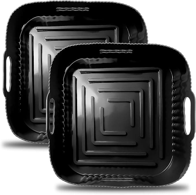 YINGRACE 23CM Air Fryer Accessories, Silicone Mould for Russell Hobbs XXL 8L 8.3L, Cecotec 7.6L, COSORI 6L/6.2L/6.4L, Foldable and Reusable Instead of Baking Paper Oil-free Fryer Accessory - Image 1