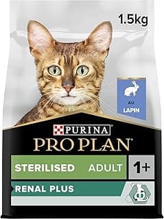 PURINA PRO PLAN | Renal Plus | Chat | Croquettes complètes pour Chat Adulte Stérilisé | Aide au maintien d'une fonction rénale saine et du système urinaire | Au Lapin | Sac | Lot de 6 x 1,5 Kg