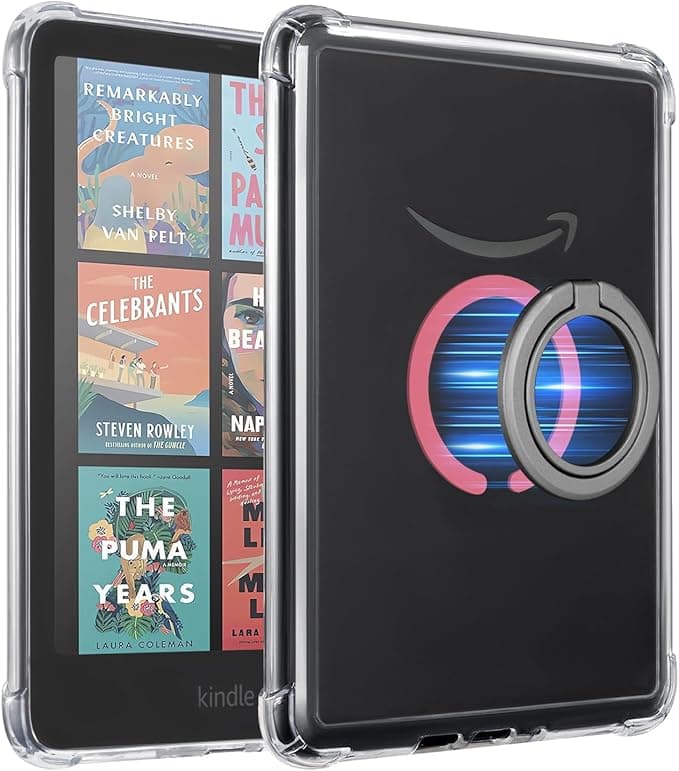 Samsung CoBak Magnetic Case for Kindle Paperwhite 12th Generation 2024 (7 Inch) Kindle Colorsoft - Compatible with iPhone MagSafe, Samsung/Belkin/Anker Wireless Chargers, Pink
