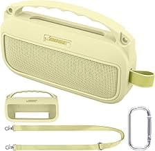 Silicone Case Compatible Speaker Case for Bose SoundLink Flex 2nd Gen Speaker, Silicone Protection+Includes Hook Carabiner + Shoulder Strap (Speaker Not Included)