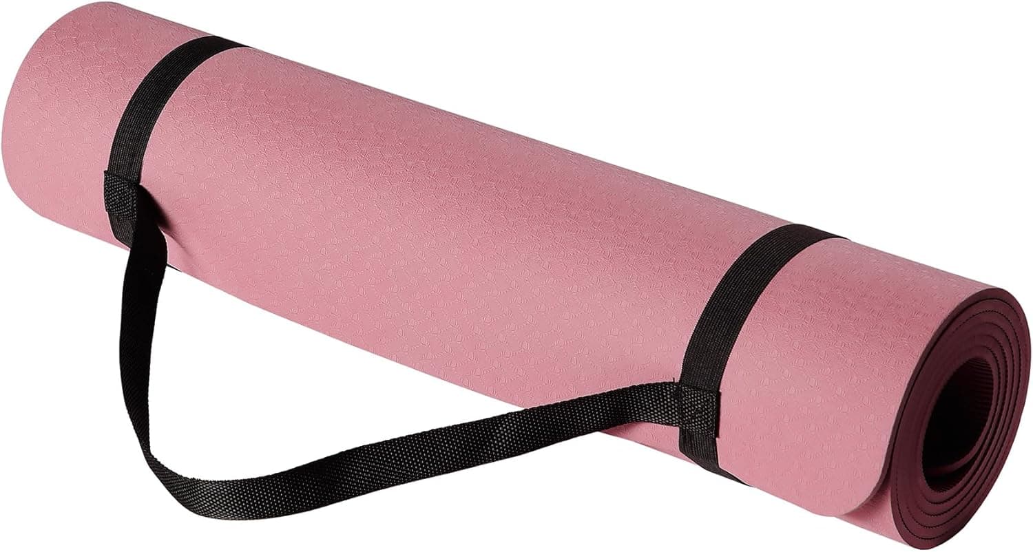 Amazon Basics Amazon Basics 1/4 Inch Thick TPE Exercise Yoga Mat with Carrying Strap