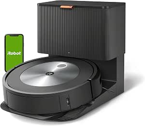iRobot Roomba® j7+ Smart Robot Vacuum Cleaner with Self-Drain System – 2 Multi-Surface Rubber Extractors – Ideal for Pets – Mapps, Memories and Adapts to Your Home