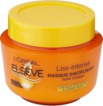 L'ORÉAL PARIS - Disciplining Mask - Difficult to Smooth and Dry Hair - Enriched with Argan Oil - Elseve Smooth-Intense - 310 ml - Image 1