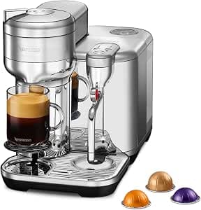 Vertuo Creatista Nespresso coffee machine, capsule machine 2 liter, Sage Stainless Steel