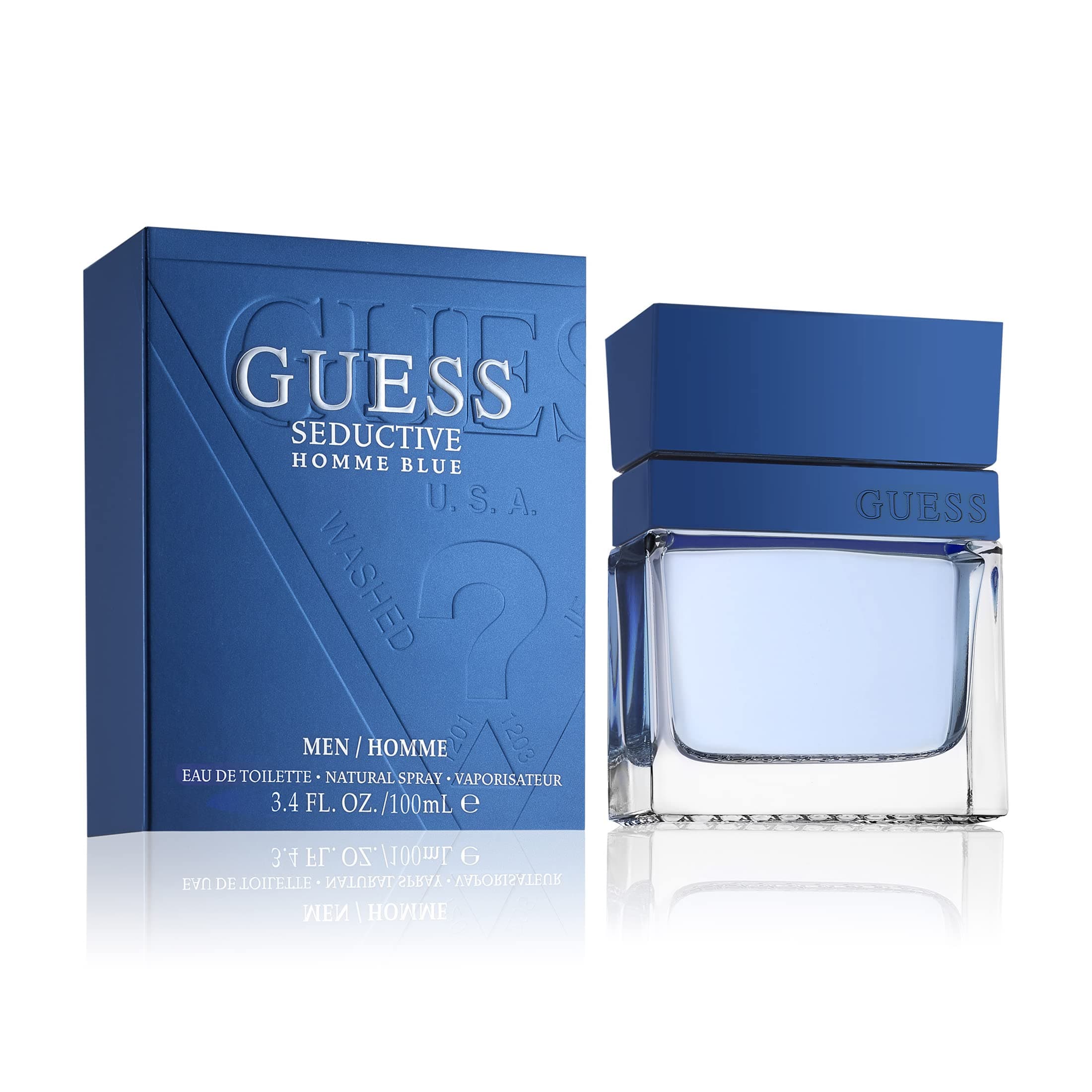 GUESS Seductive Blue, Eau de Toilette for Men, Oriental Woody Fragrance, Fresh and Spicy Scent, Long Lasting, 100 ml - Image 10