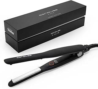 C-Slim - Mini Hair Straightener with Extra Fine Titanium Plates | Perfect for Fringe and Short Hair | Men and Women | Ionic | Antifrizz Black