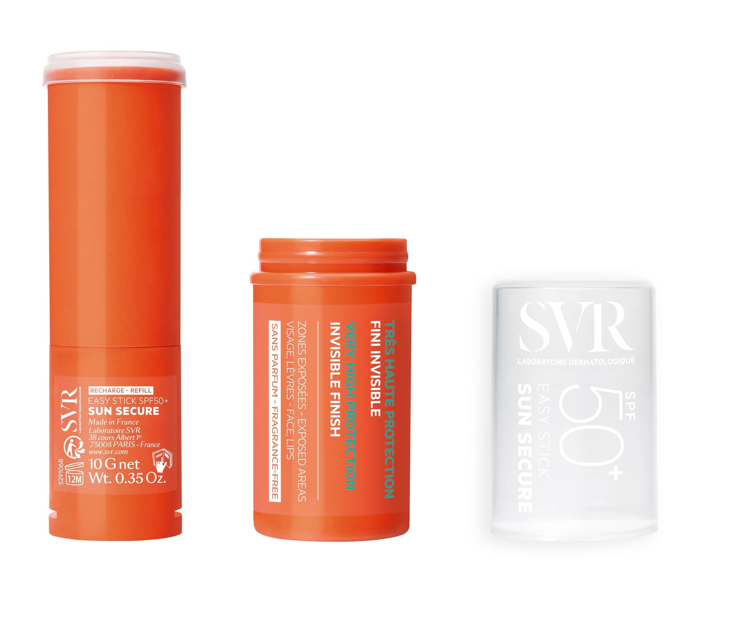 SVR - NEW Easy Stick SPF50+ Visage & Corps Sun Secure - Invisible - Association de Filtres Brevetée - Résiste à L'Eau - Pour Bébé, Enfant, Adulte - Format rechargeable - Stick 10g - Image 6