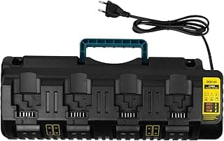 DEWALT ASUNCELL Chargeur de Batterie Li-ION 12V-18V Compatible avec DeWalt DCB104, 4 Ports 3,0 A Chargeur Rapide Compatible avec Batterie Dewalt série DCB (avec 2 Ports USB 2,1A)