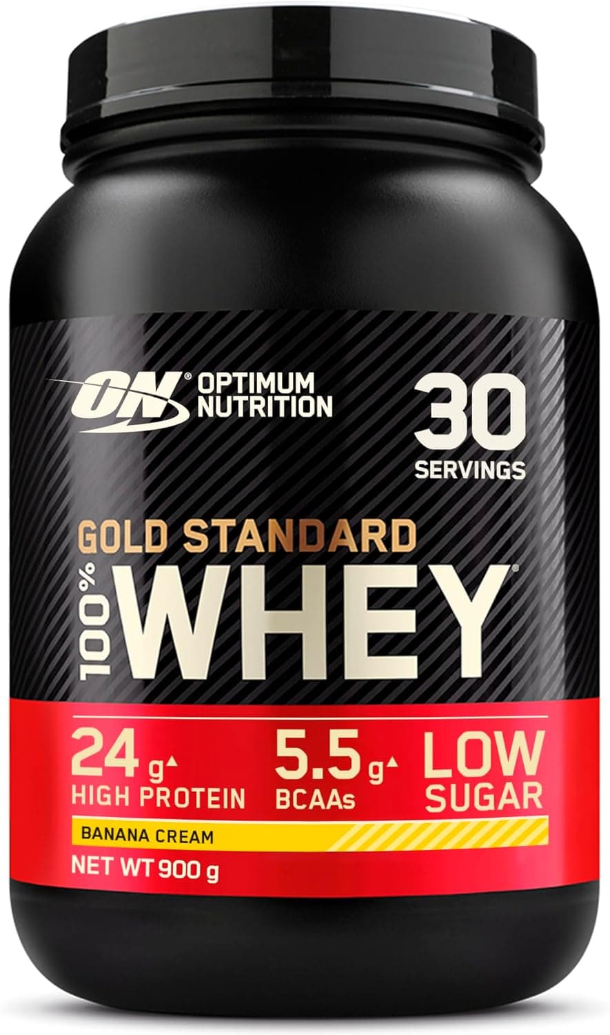 Optimum Nutrition Gold Standard 100% Whey, Protein Powder, Banana Cream Taste, 900 g, 30 Doses