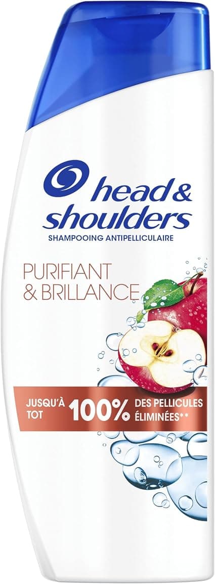 Head & Shoulders Purifying & Shine Anti-Dandruff Shampoo 330ml, Daily Use, Up to 100% Dandruff Eliminated, Clinically Proved, Gentle Purifying, Apple Cider Vinegar - Image 1