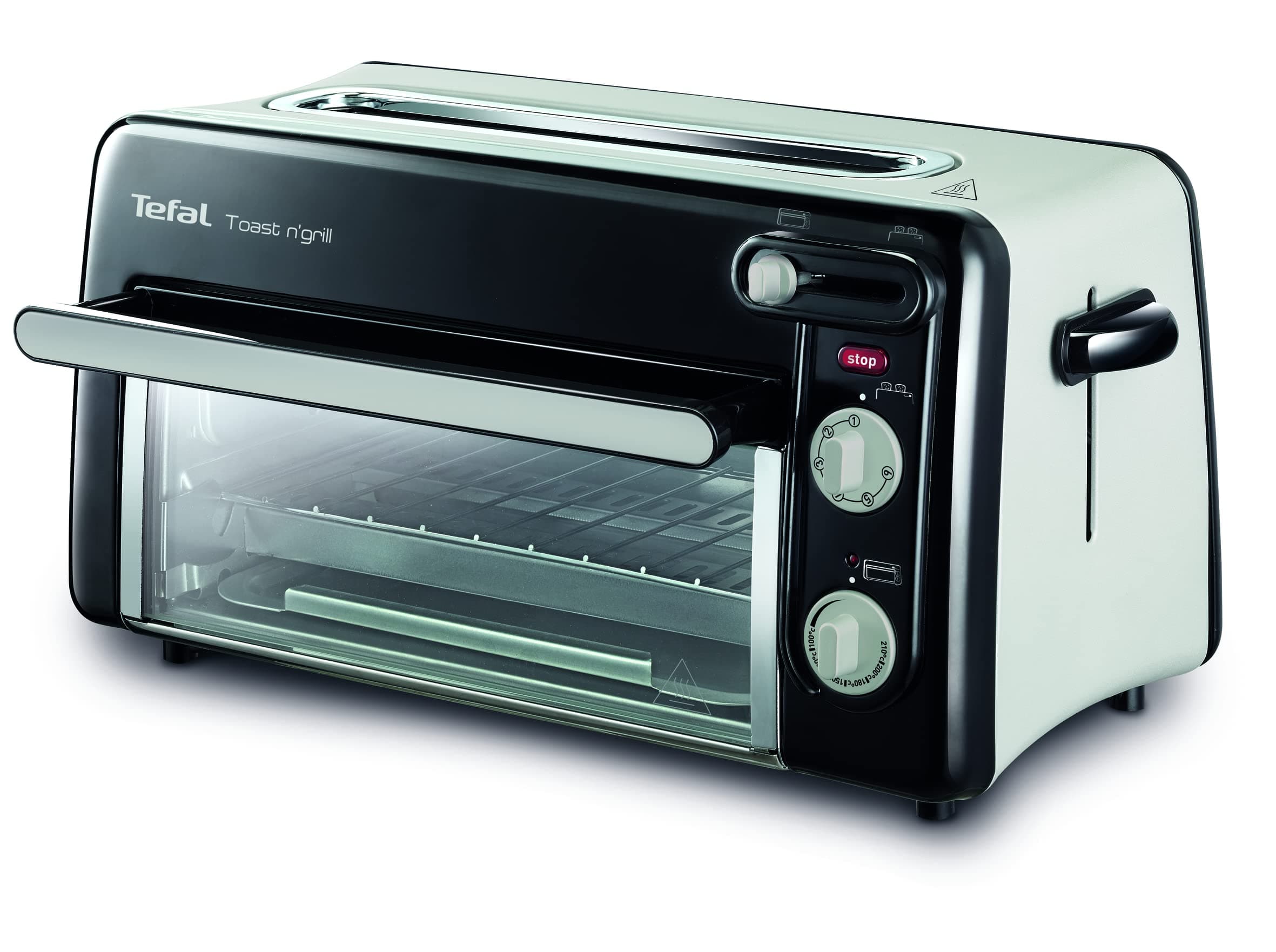 Tefal 2-in-1 Toaster & Mini Oven, Stainless Steel, Long Toaster Slot with Lid, 6 Levels of Browning, Grill Temperature up to 210°C, Toast N Grill TL600810 - Image 2