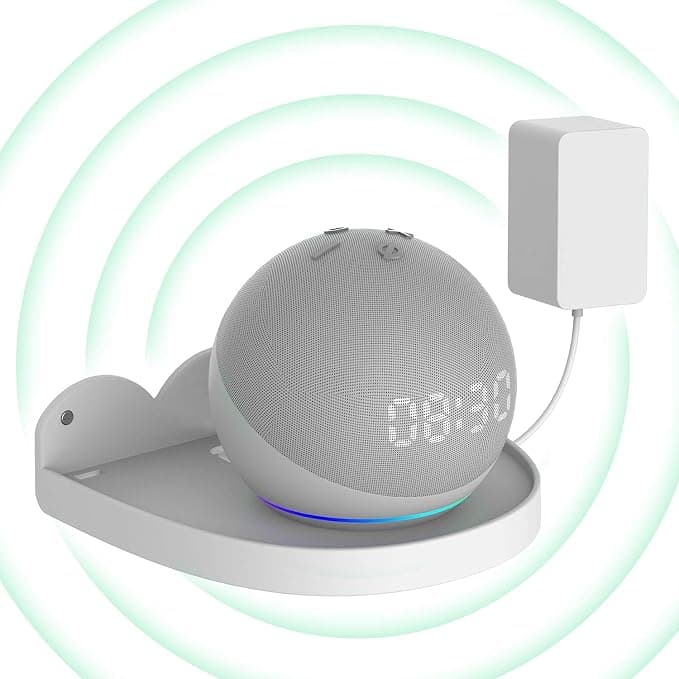 Google Nest WiFi Router Wall Mount + Access Point - Accessory with Built-in Cable Management - No Screws Needed - Speaker Accessories (White, JT01) - 1 Piece