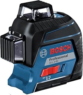 Professional Laser Level Lines GLL 3-80 (red laser, Professional, for indoors, range: up to 30 m, 4 AA batteries, in transport case)