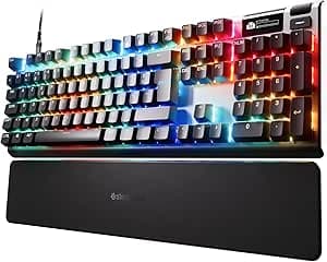 SteelSeries Apex Pro Gen 3 - HyperMagnetic Gaming Keyboard - OmniPoint 3.0 Switches - Adjustable Operation - Quick Touch/SOCD - OLED - RGB - PBT Caps - USB-C - FR Layout AZERTY