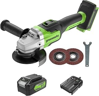 GD24AGK4 Cordless Angle Grinder, 125mm Disc Blade, 10500rpm, Left or Right Handed, 24V 4Ah Battery and Charger, Tools, Amazon Exclusive