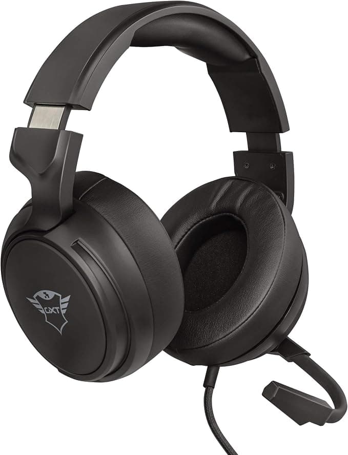 Trust Gaming GXT 433 Pylo Gaming Headset Microphone for Consoles and PC, Wired, 3.5mm Jack, Braided Cable, Foldable Microphone for PS4, PS5, Xbox Series X, Xbox One, Nintendo Switch – Black - Image 1