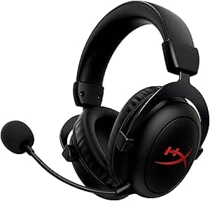 HyperX Cloud II Core Wireless Gaming Headset for PC, DTS Headphone:X Spatial Audio, Memory Foam Ear Pads, Black
